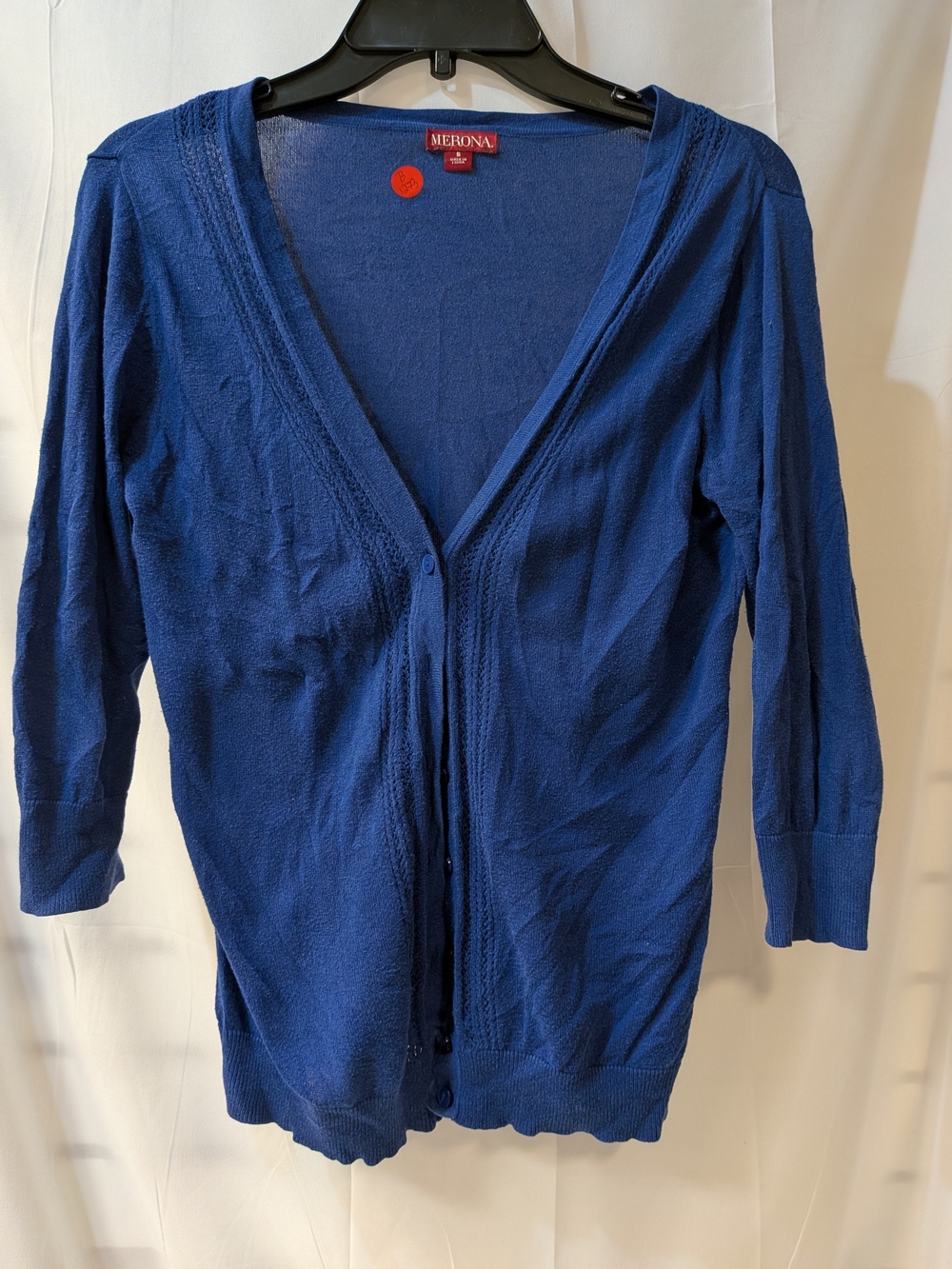 Merona Royal Blue Lightweight V-Neck Button Cardigan